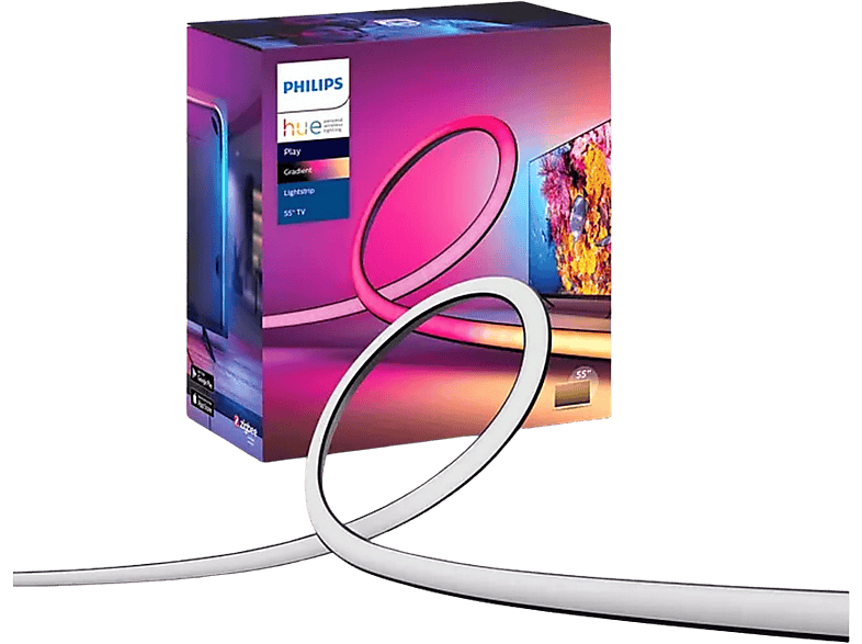 Luces LED  Philips Hue Play Gradient Lightstrip, Tira LED para TV