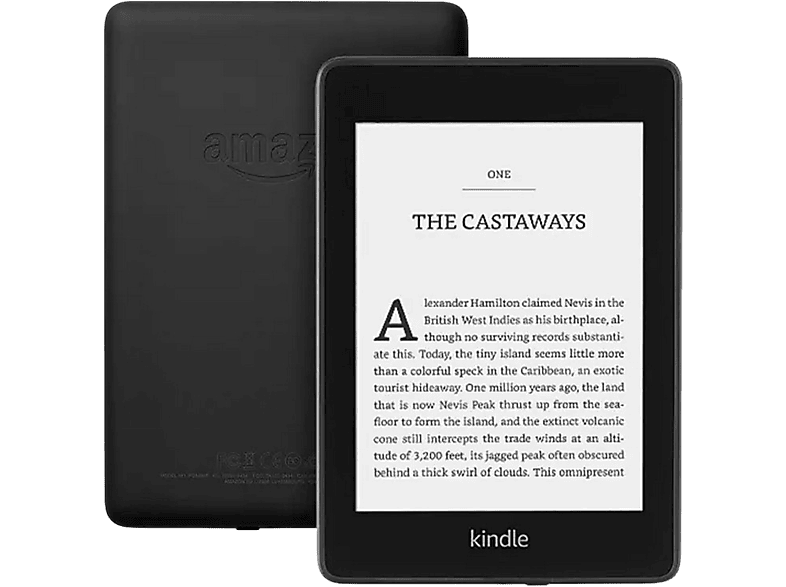 eBook  Kindle Paperwhite (10ª generación), 6, Luz, 300ppp, 8GB, Wi-Fi,  Impermeable, Negro