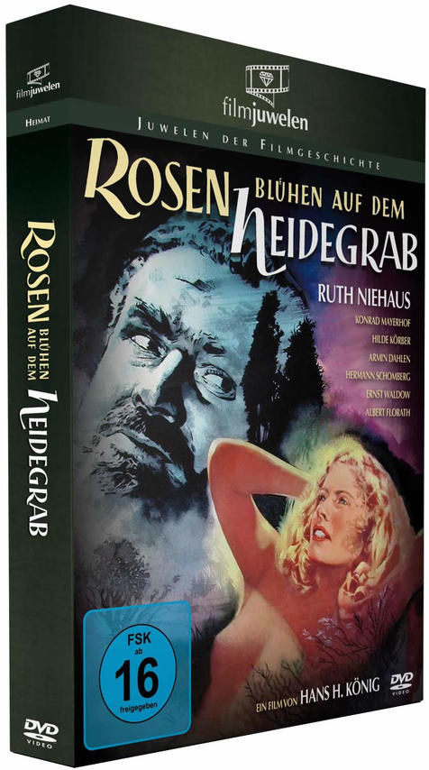 Eine DVD-Box mit dem Titel "Rosen auf dem Heidegrab" und dem Bild einer Frau.