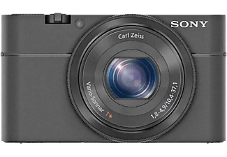 Cámara - Sony DSC-RX100, Sensor CMOS, Apertura f/1.8, Lente Zeiss, Full HD, 20 Mp