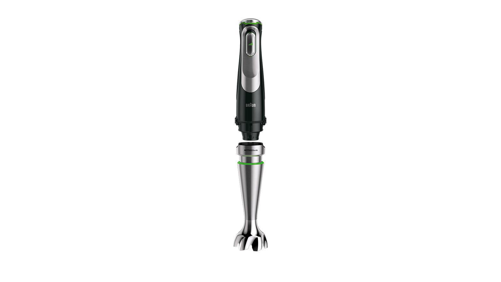 BRAUN MultiQuick 9 MQ 9125 XS Stabmixer Schwarz/Edelstahl (1200 Watt, 0.6 Liter (Messbecher), 0.35 Liter (Kompaktzerkleinerer))