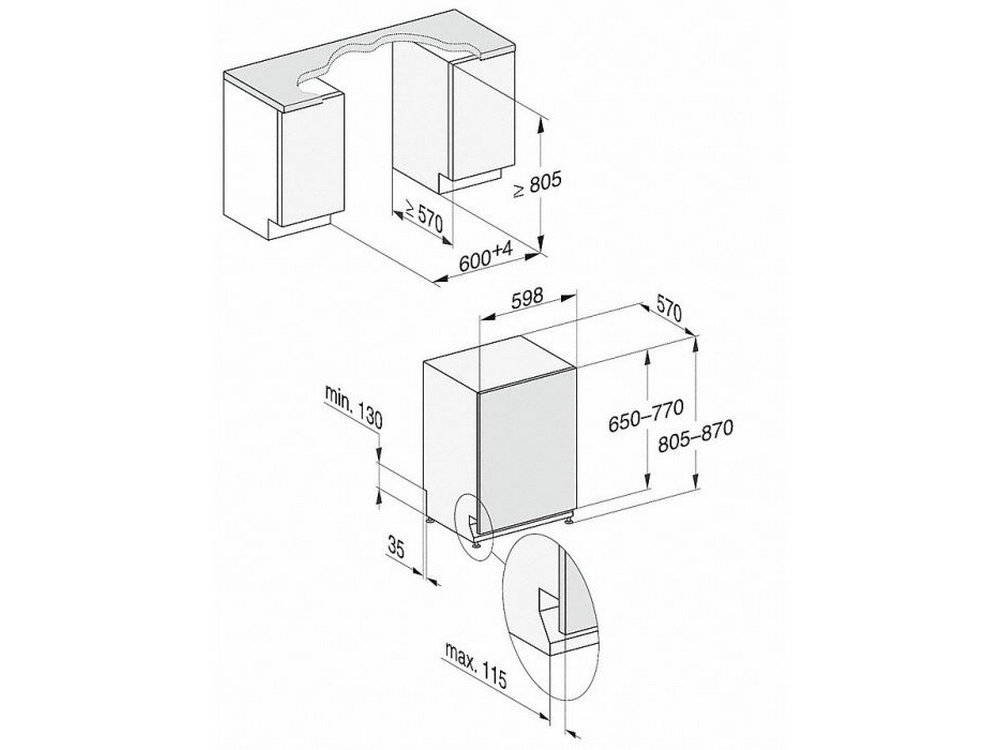 Lavavajillas - Miele G 5260 VI EDST, Integrable, 13 servicios, 5 programas, QuickPowerWash