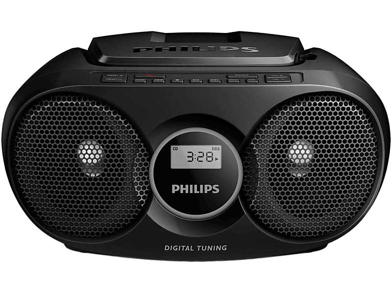 PHILIPS AZ215B/12 hordozható CD-s rádió, fekete