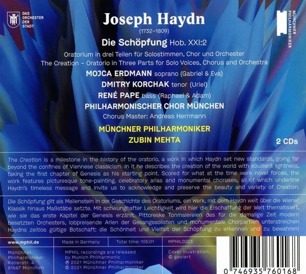 CD-Hülle mit Text und Bildern im Zusammenhang mit einer musikalischen Darbietung, einschließlich Künstler- und Orchestername.