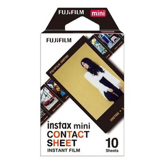 FUJIFILM Instax Mini 10 Blatt Contact - Instant Film (Schwarz)