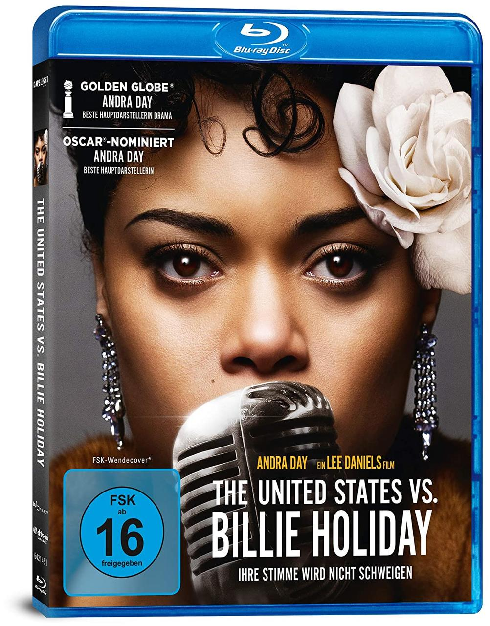 Blu-ray-Disc von 'The United States vs. Billie Holiday' mit dem Gesicht von Billie Holiday.