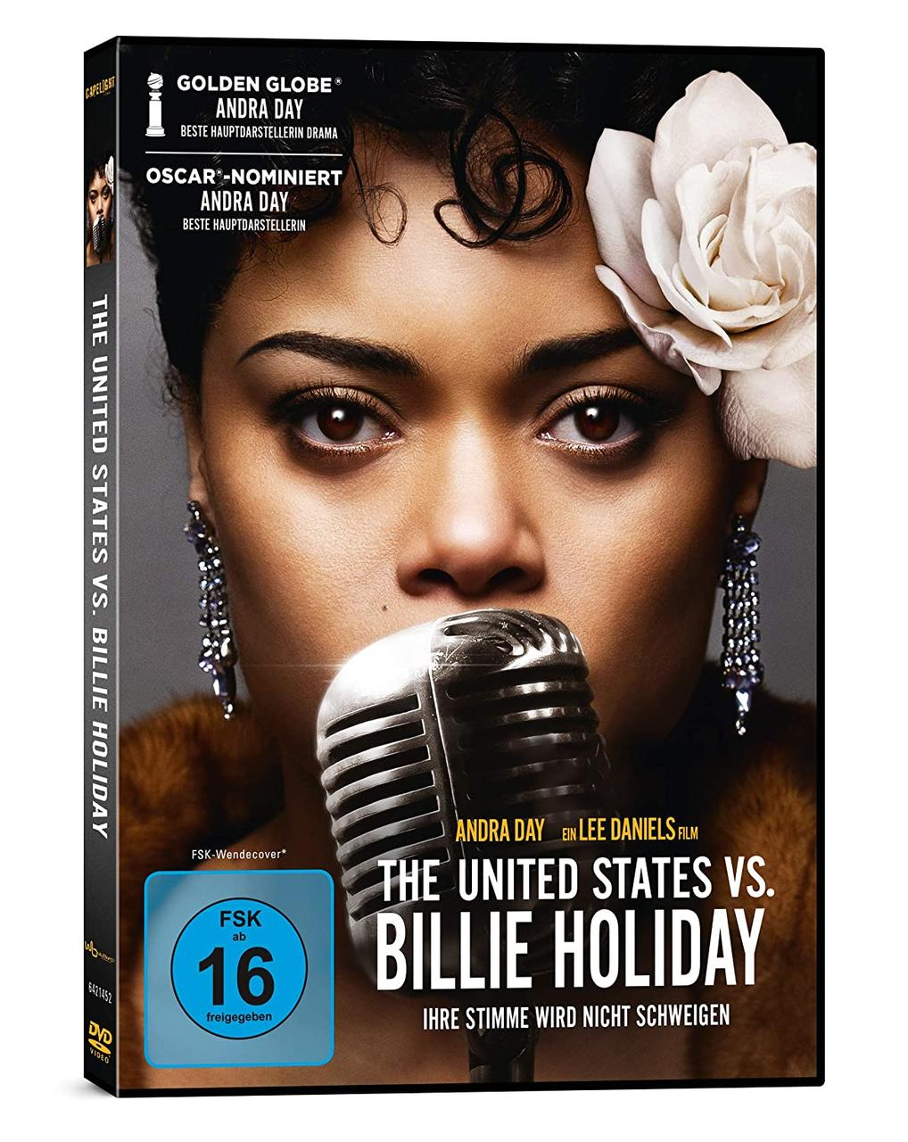 Filmcover mit Frauenporträt, Mikrofon und Text zum Film.