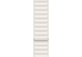 APPLE 44 mm Leather Link S/M - Bracelet de remplacement (Blanc craie)