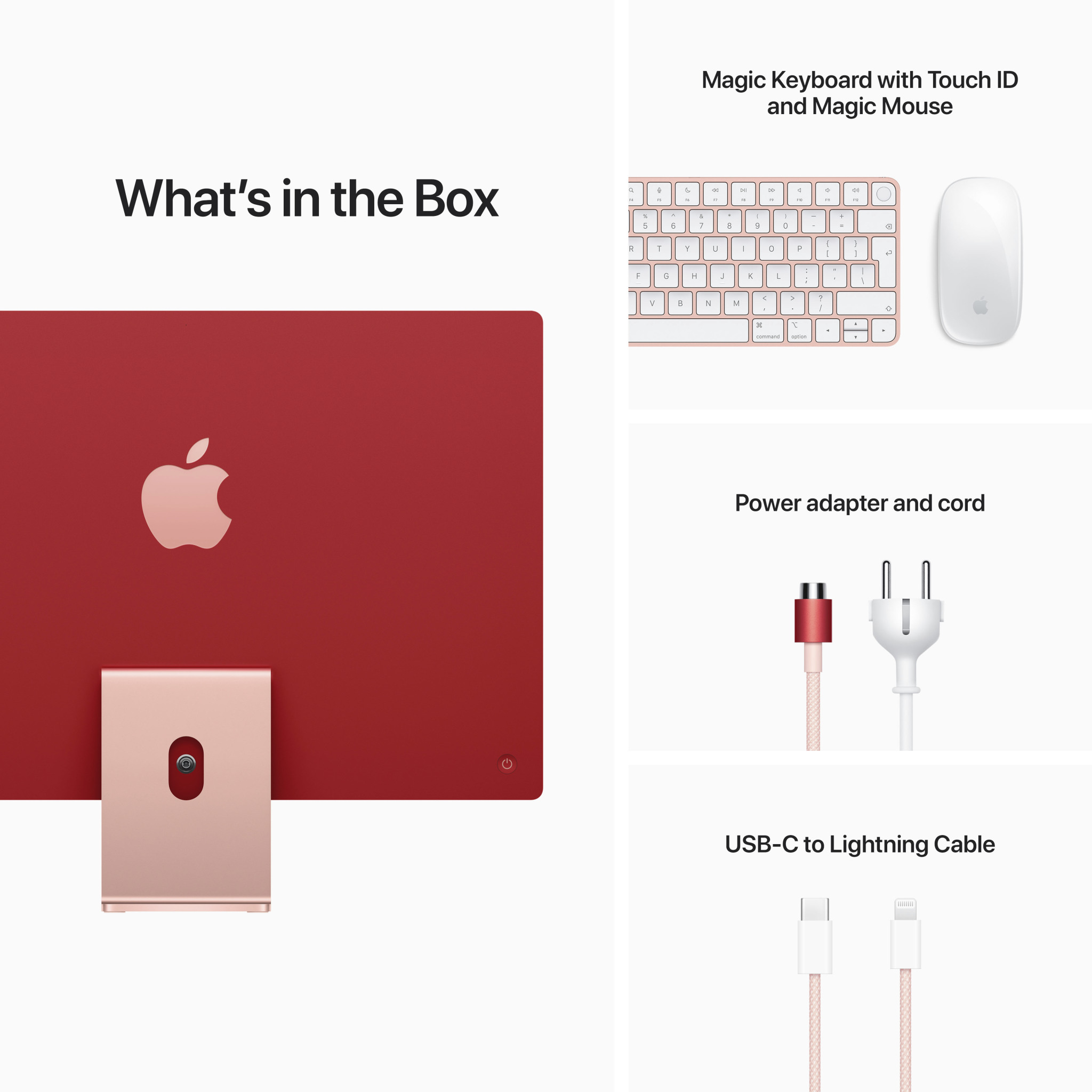 APPLE iMac 24 Zoll, M1 Chip 8-Core und 8-Core GPU, 8GB RAM, 512GB SSD, Retina 4.5K, Rosé All-in-One PC 24 Zoll, Apple M1 Chip (8‑Core CPU mit 4 Performance-Kernen und 4 Effizienz-Kernen), 8 GB RAM, 512 GB SSD, macOS Big Sur, Rosé