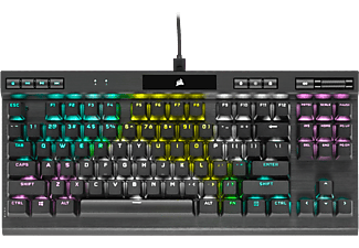 CORSAIR K70 RGB TKL Champion Series - Tastiera gaming, Cablata, QWERTZ, Tenkeyless (TKL), Mechanical, Cherry MX Speed, Nero