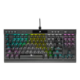 CORSAIR K70 RGB TKL Champion Series - Gaming-Tastatur, Kabelgebunden, QWERTZ, Tenkeyless (TKL), Mechanisch, Cherry MX Speed, Schwarz