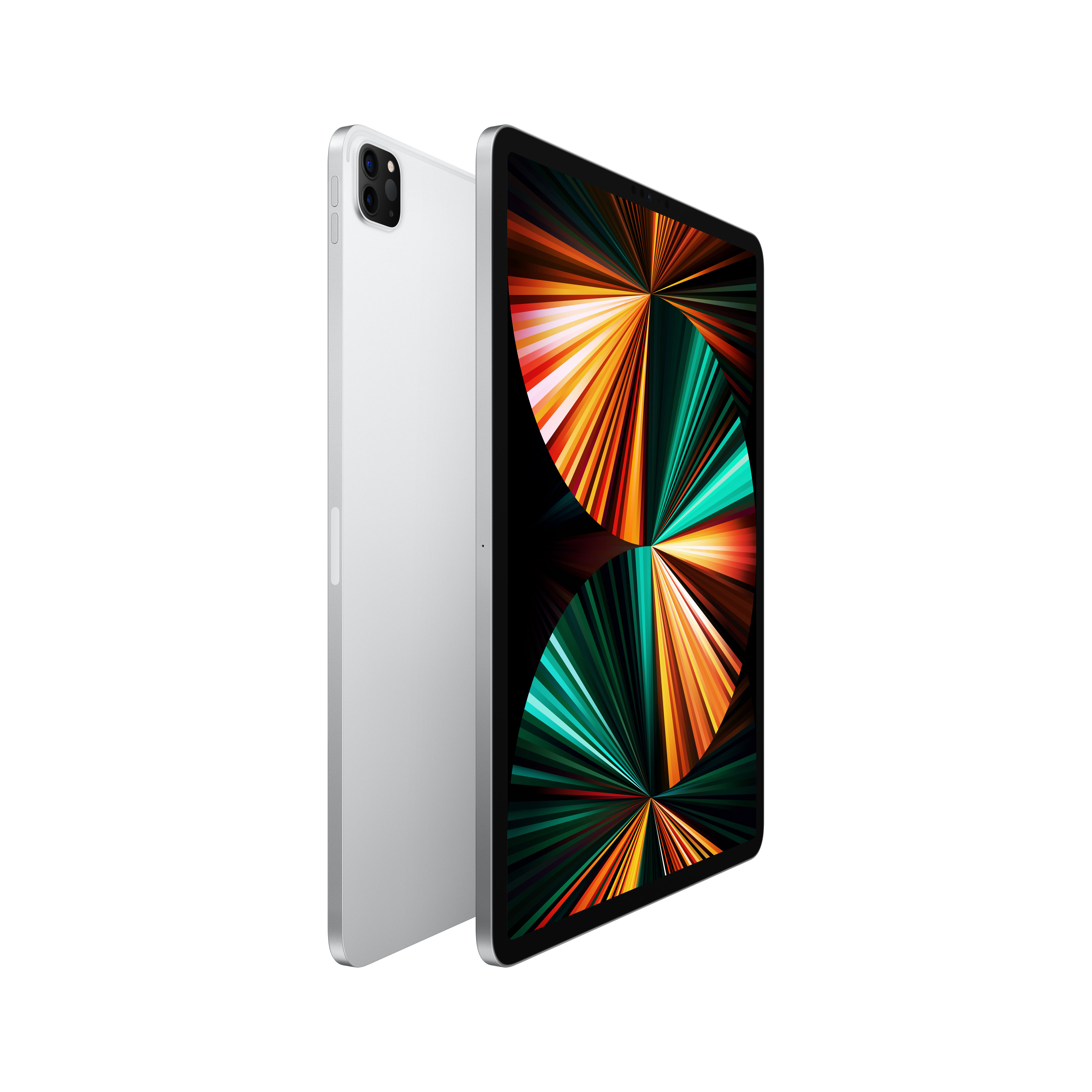 Dos tabletas Apple iPad Pro, una blanca, sobre fondo blanco. Una está en ángulo.