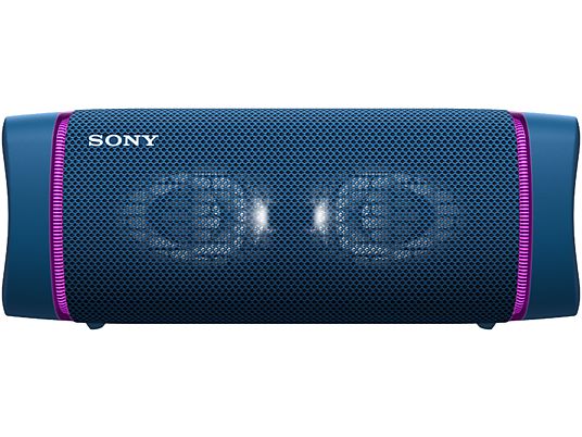 Altavoz inalámbrico - Sony SRSXB33L, Bluetooth, Extra Bass, 24h, Sumergible y resistente al polvo, NFC, Azul