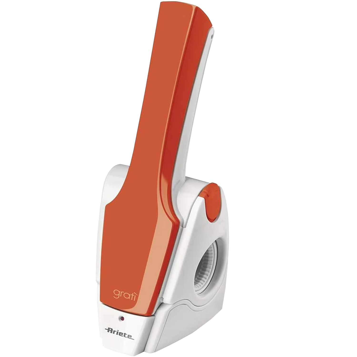 Rallador Ariete 447 naranja resistente al agua 120w acero inoxidable permite queso pan y frutos secos desmontable batería integrada recargable con autonomía 1000 h