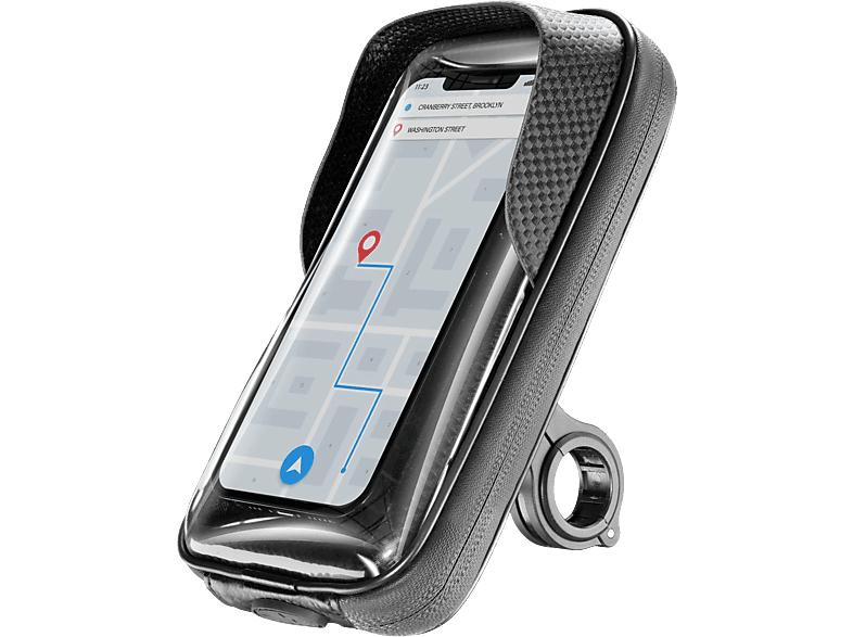 CELLULAR LINE Rider Shield - Wasserdichte Smartphone-Lenkerhalterung (Schwarz)