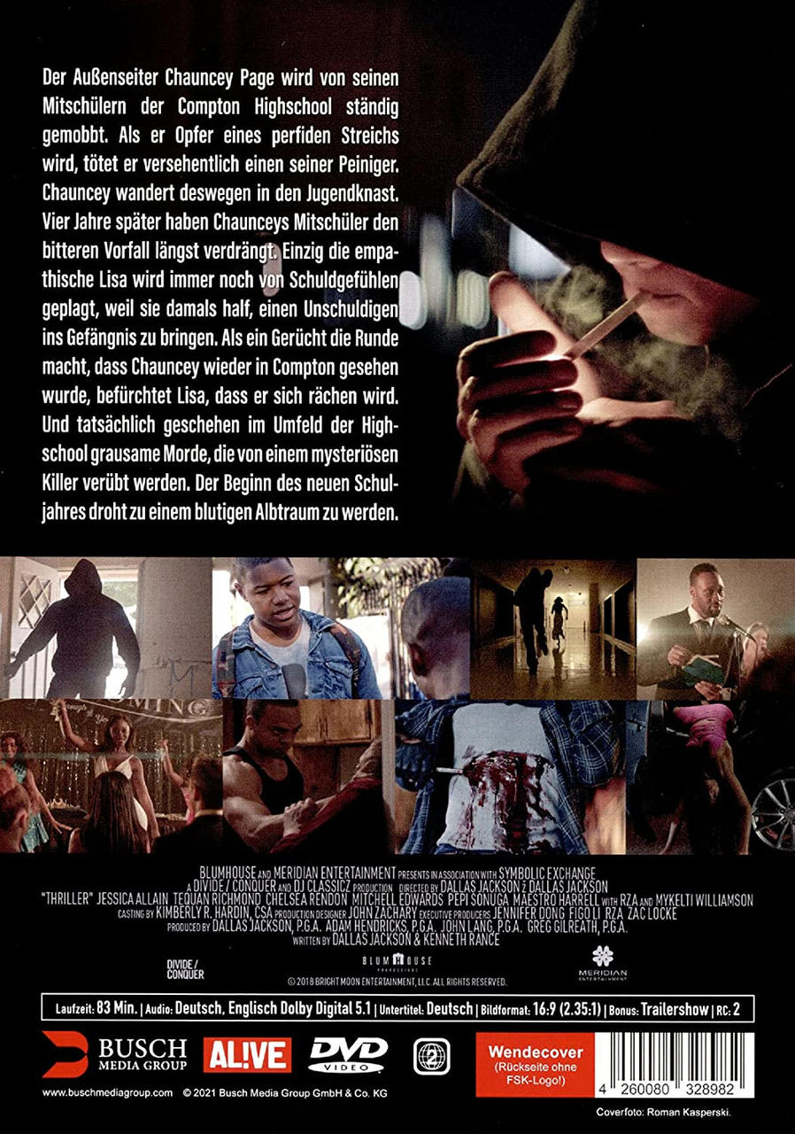DVD-Cover mit Text und Bildern von Schauspielern. Der Hintergrund ist dunkel.