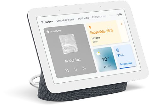 Pantalla inteligente con Asistente de Google - Google Nest Hub (2 Gen), 7", Micrófono, WiFi, Bluetooth, Carbón