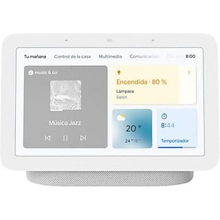 REACONDICIONADO Pantalla inteligente con Asistente de Google - Google Nest Hub (2 Gen), 7", Micrófono, WiFi, Bluetooth, Tiza