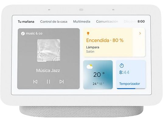 Pantalla inteligente con Asistente de Google - Google Nest Hub (2 Gen), 7", Micrófono, WiFi, Bluetooth, Tiza