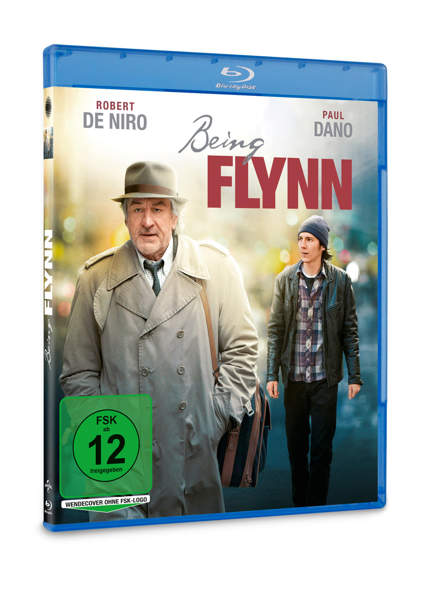 Blu-ray-Hülle für den Film Being Flynn, mit Robert De Niro und Paul Dano.