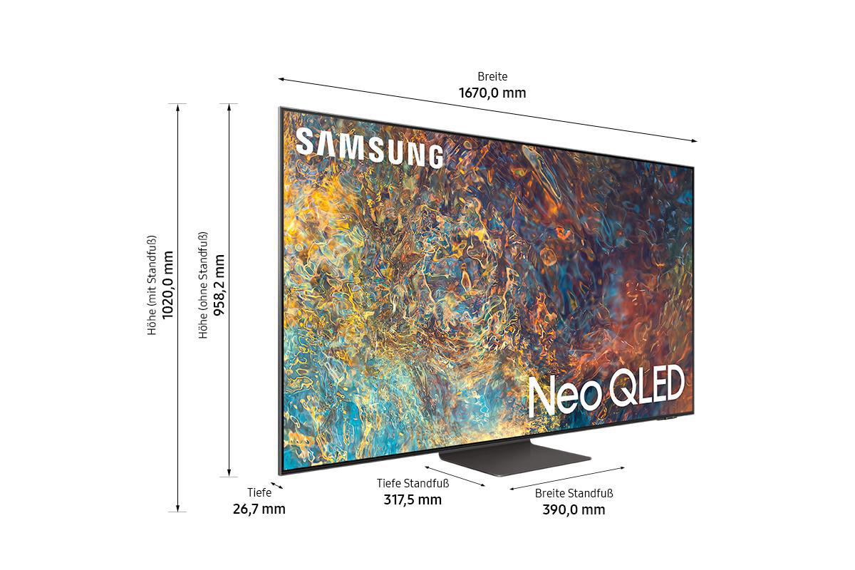 SAMSUNG GQ75QN95A Neo QLED TV (Flat, 75 Zoll / 189 cm, UHD 4K, SMART TV, Tizen)
