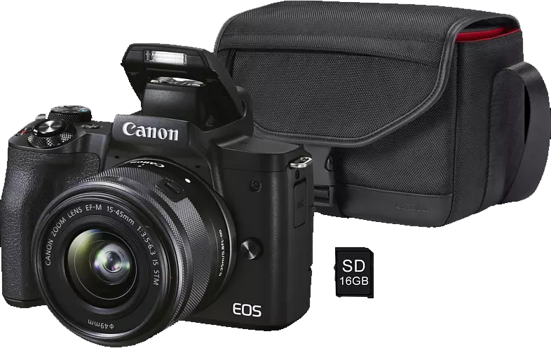 Canon Eos M50 Mark Ii + Ef-m 15-45mm Tas 16 Gb