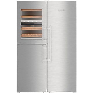 Frigorífico americano - Liebherr SBSes 8496, No Frost, 645 l, BioFresh Plus, Dispensador hielo, 185 cm, Inox