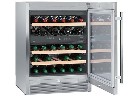 Vinoteca - Liebherr WTES1672, 34 botellas, 123 l, De 5°C a 20º, 4 estantes, Filtro de carbón, 82.20 cm, Inox