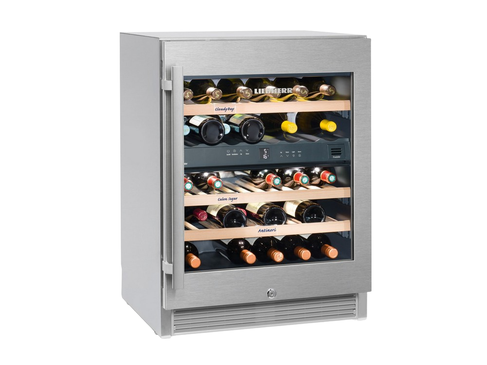 Vinoteca - Liebherr WTES1672, 34 botellas, 123 l, De 5°C a 20º, 4 estantes, Filtro de carbón, 82.20 cm, Inox