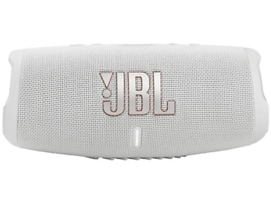 Altavoz inalámbrico - JBL Charge 5, 40 W, 20 horas, IP67, PartyBoost, USB Tipo-C, Blanco
