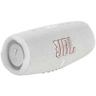 Altavoz inalámbrico - JBL Charge 5, 40 W, 20 horas, IP67, PartyBoost, USB Tipo-C, Blanco