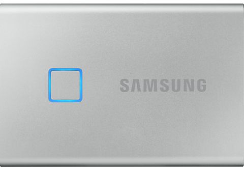 Disco duro externo 500 GB - Samsung T7 Touch MU-PC500S/WW, SSD, Hasta 1050 MB/s, USB 3.2 Gen.2 (10Gbps), Gris