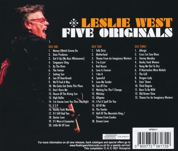 Albumcover mit Leslie West, Text und Trackliste.
