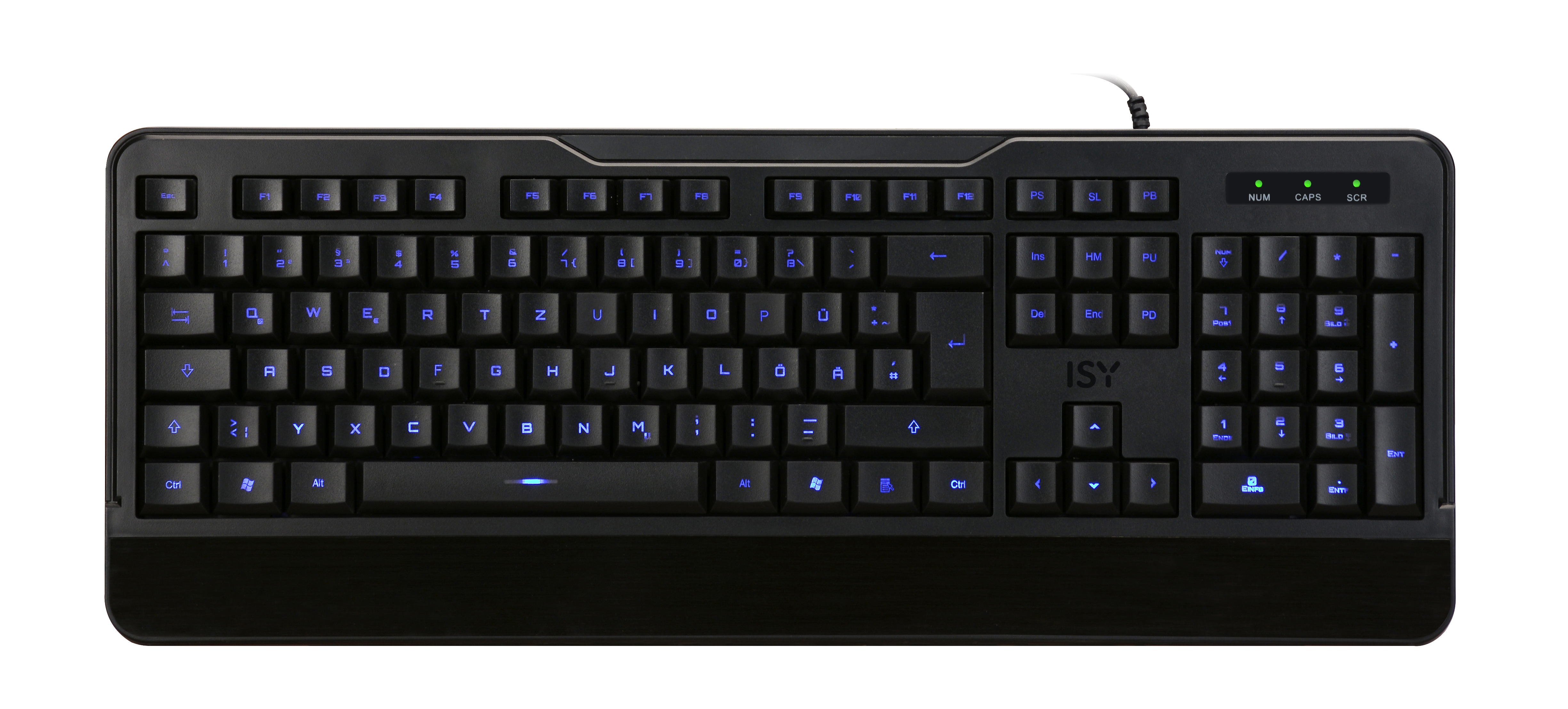 ISY IKE 5000, Kabelgebundende LED-Tastatur, Sonstiges, kabelgebunden, Schwarz