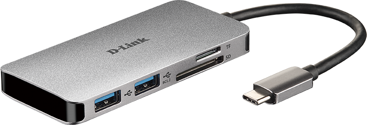 D-LINK DUB-M610 USB-C Hub 2xUSB + 1xHDMI 1x SD/microSD kártyaolvasó
