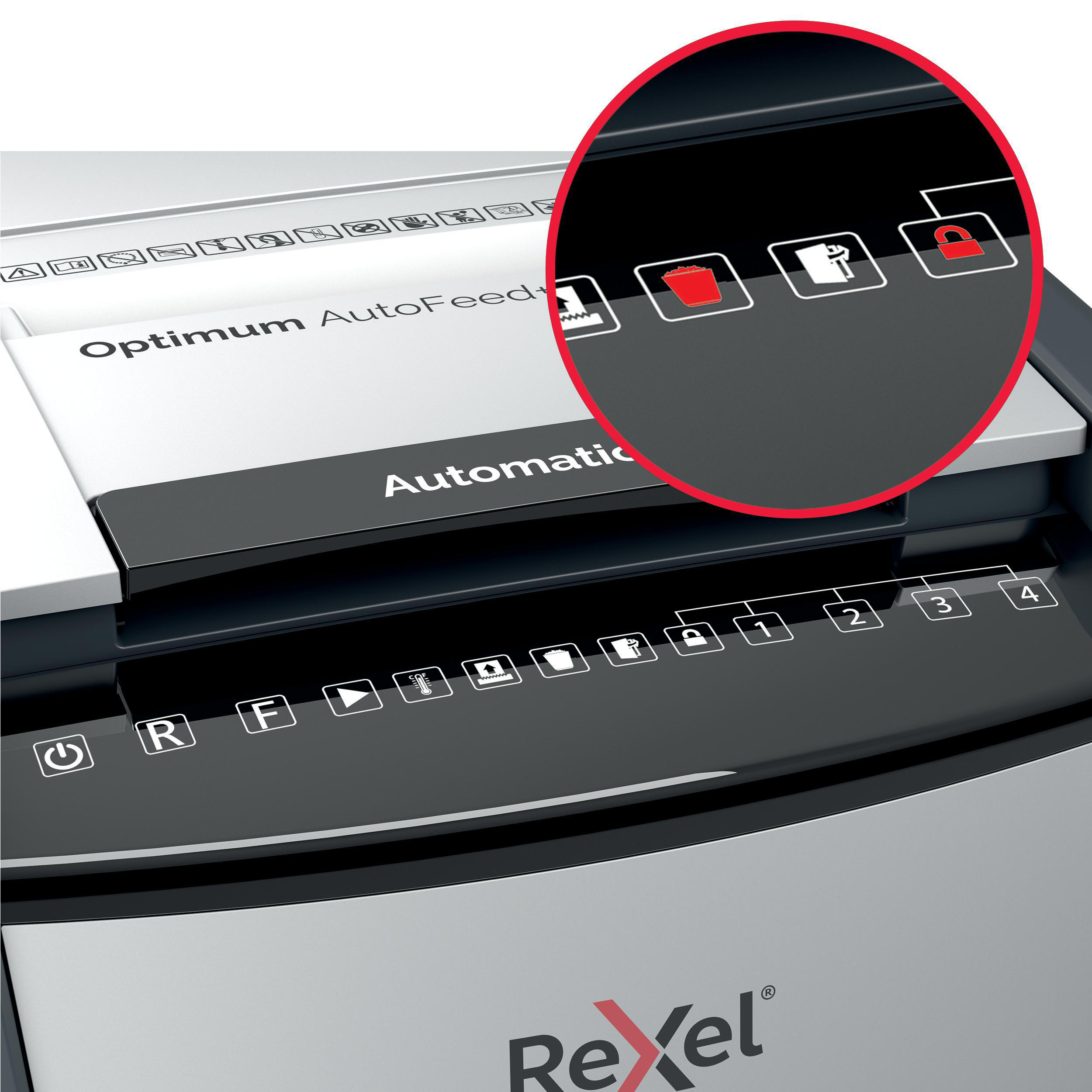 REXEL Optimum AutoFeed+ 150X Automatischer Aktenvernichter, Schwarz