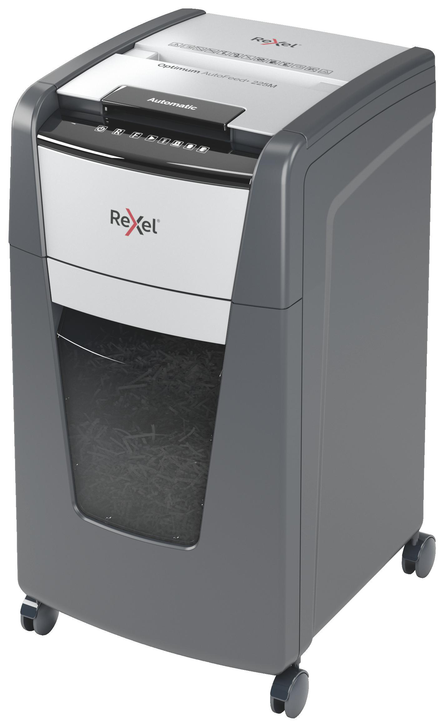 REXEL Optimum AutoFeed+ 225M Automatischer Aktenvernichter, Schwarz