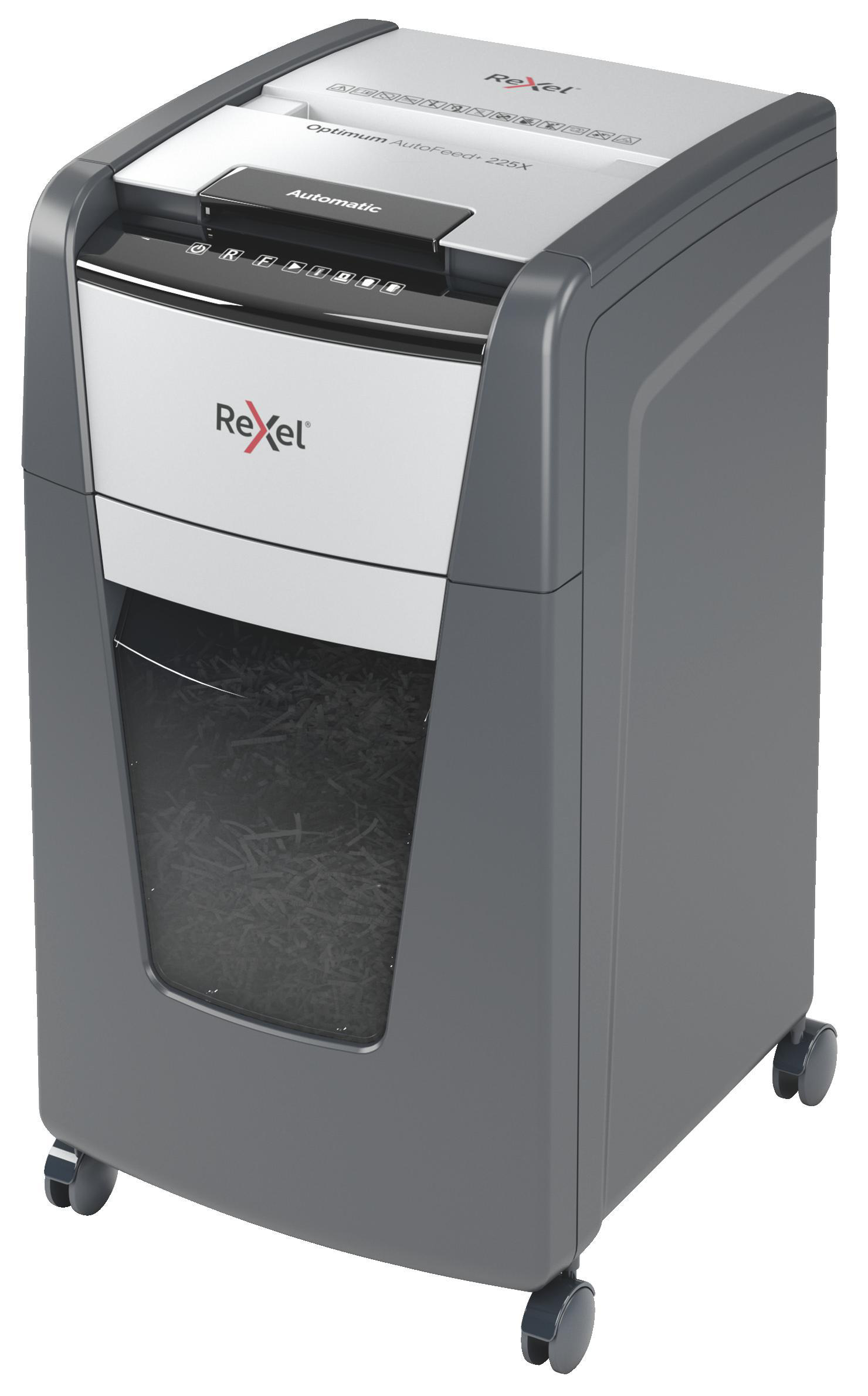 REXEL Optimum AutoFeed+ 225X Automatischer Aktenvernichter, Schwarz