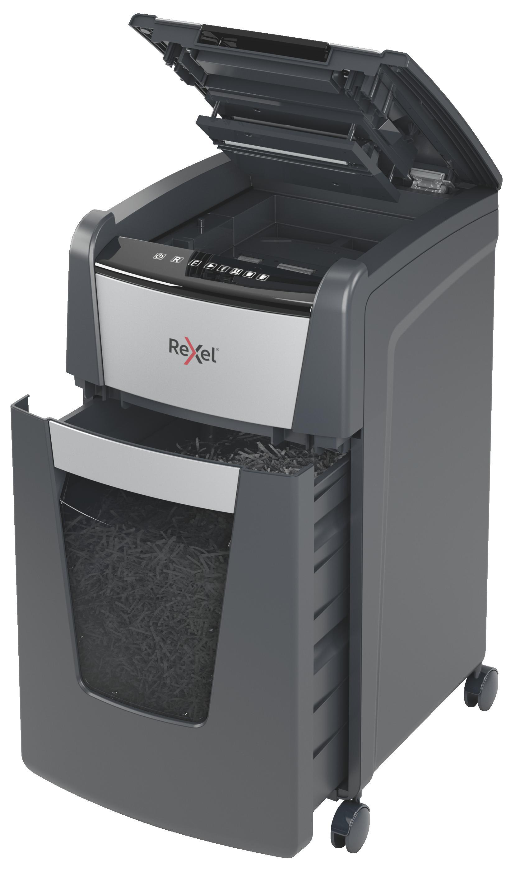 REXEL Optimum AutoFeed+ 225X Automatischer Aktenvernichter, Schwarz