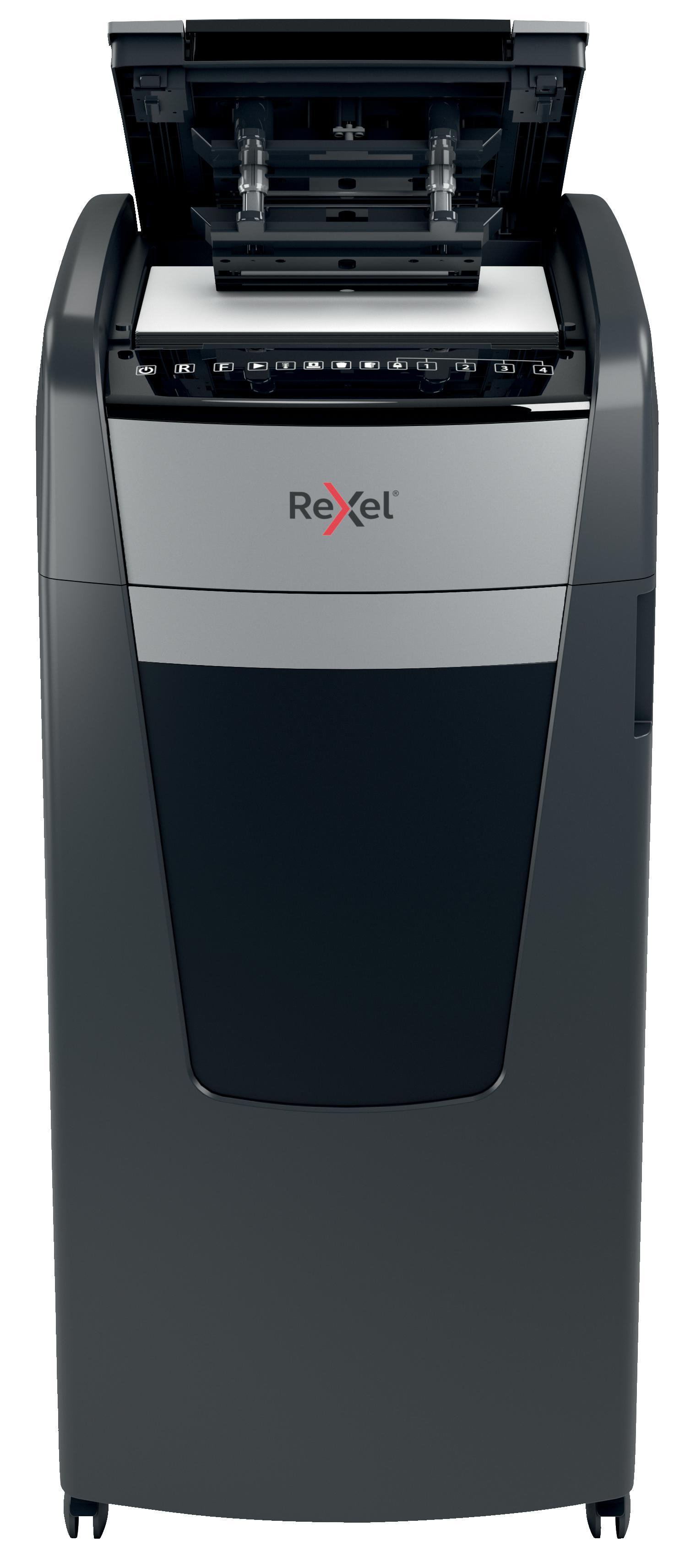 REXEL Optimum AutoFeed+ 600M Automatischer Aktenvernichter, Schwarz