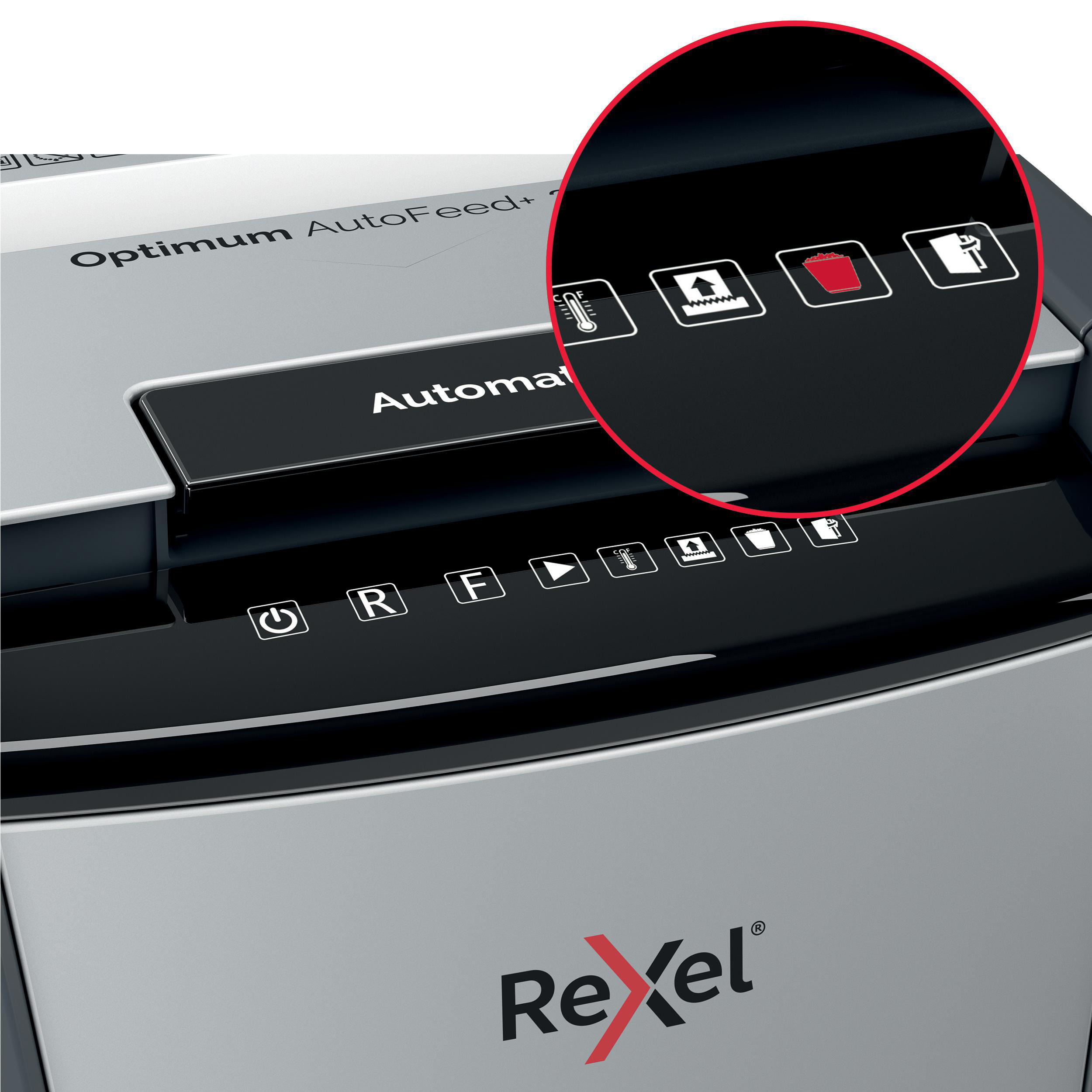 REXEL Optimum AutoFeed+ 600M Automatischer Aktenvernichter, Schwarz
