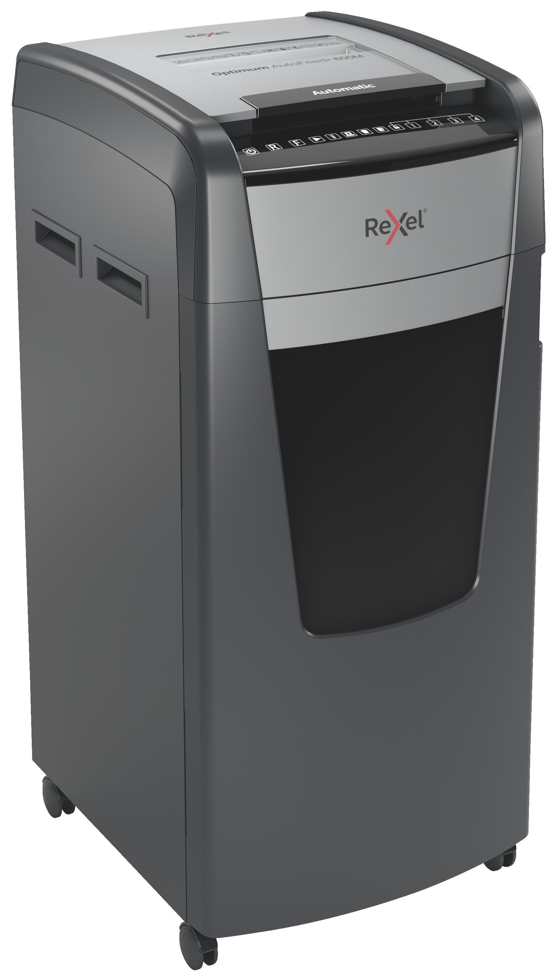 REXEL Optimum AutoFeed+ 600M Automatischer Aktenvernichter, Schwarz