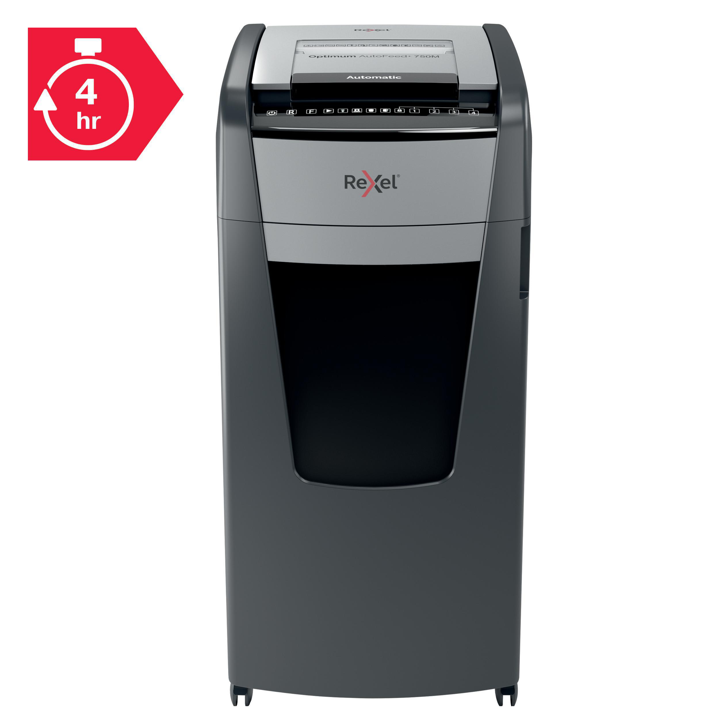 REXEL Optimum AutoFeed+ 750M Automatischer Aktenvernichter, Schwarz