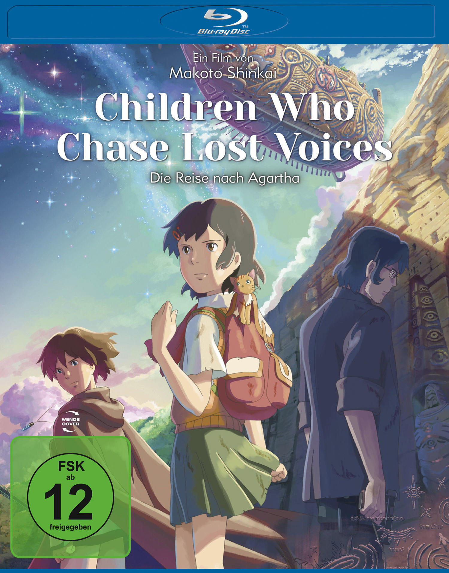 Blu-ray-Cover für den Animationsfilm „Children Who Chase Lost Voices“. Mit Charakteren.