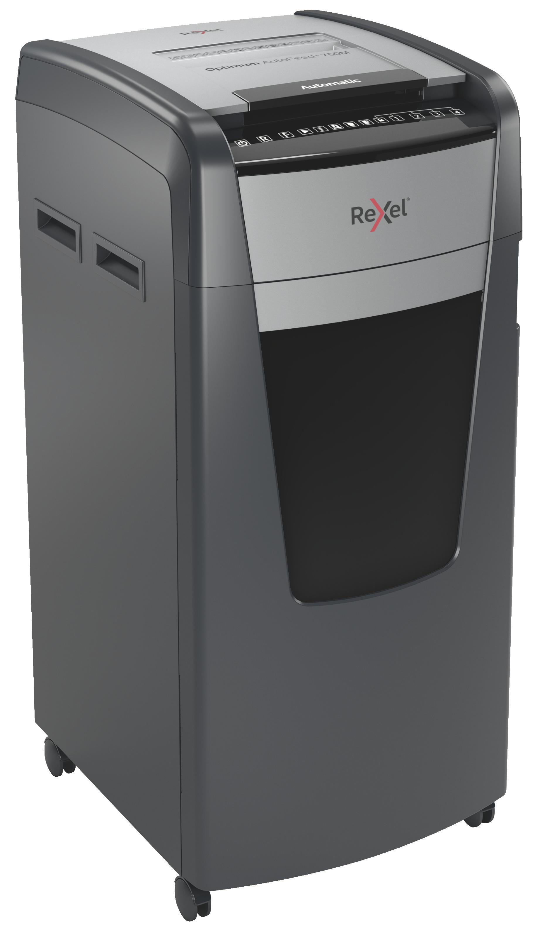 REXEL Optimum AutoFeed+ 750M Automatischer Aktenvernichter, Schwarz