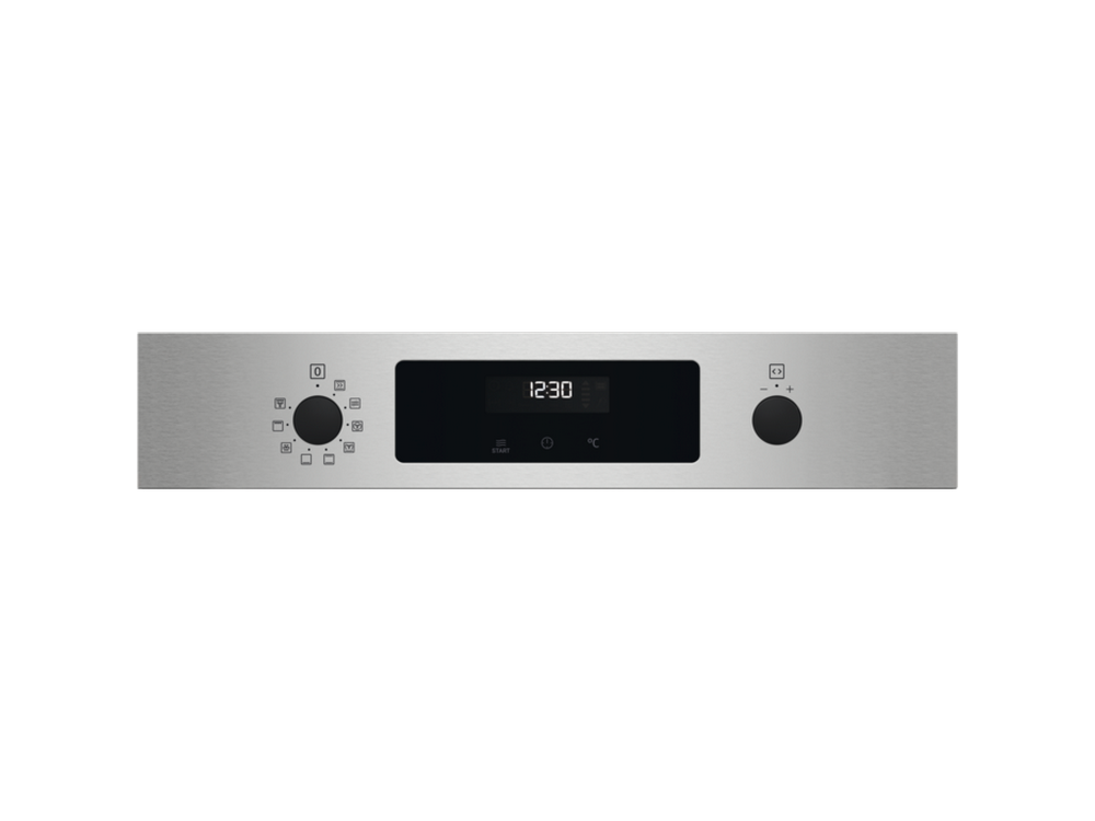Horno - Zanussi ZVEKM6X2, 43 l, Multifuncional, Esmalte fácil de limpiar, 1900 W, Pantalla LED, 59.5 cm, Inox