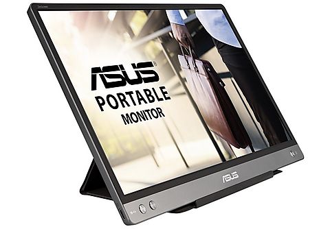 Monitor - ASUS ZenScreen MB14AC, 14" FHD, Portátil, 5 ms, 60 Hz, USB, Antiparpadeo, Filtro luz azul, Gris