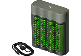 Cargador - GP USB Speed Battery Charger, Para Pilas AA o AAA NiMH, USB, Verde