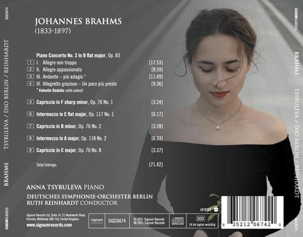 Tsybuleva,Anna/Reinhardt,Ruth/ - Klavierkonzert 2,op.83/Intermezzi/Capricciio  - (CD)