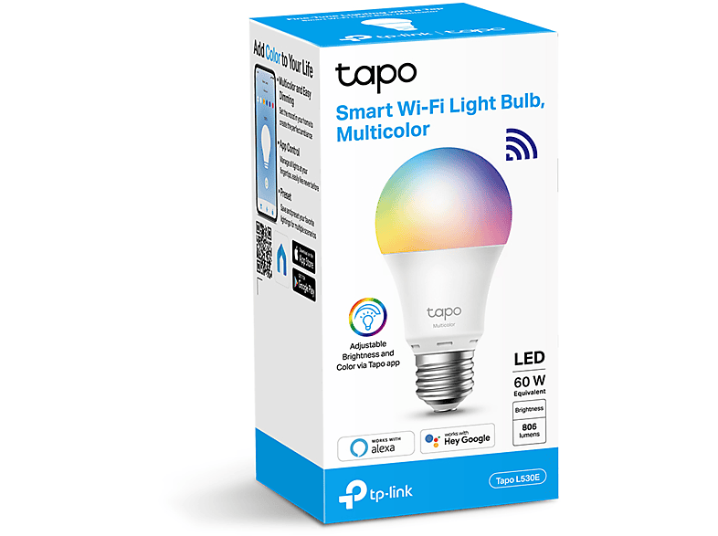 TP-LINK Tapo L530E Çok Renkli Ayarlanabilir Aydınlatma Wi-Fi Akıllı Ampul_4